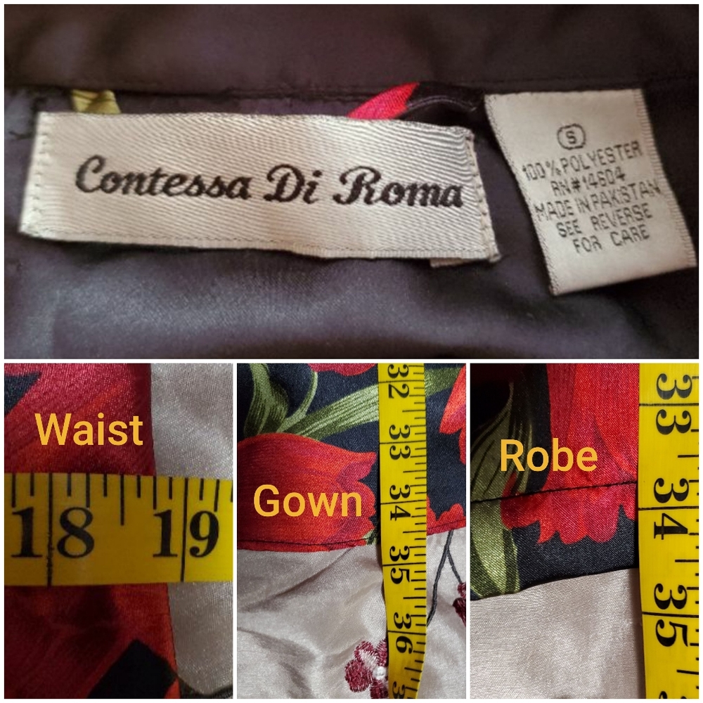 VTG "Contessa Di Roma" Gown Robe Set - Picture 4 of 9